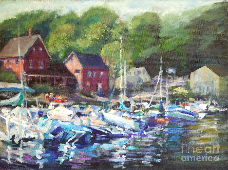 Lake Sunapee Harbor Painting by B Rossitto