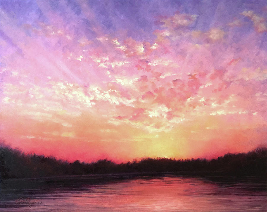 Landscape Painting - Lake Sunset by Teri Rosario Landscape Painting - Lake Sunset by Teri Rosario