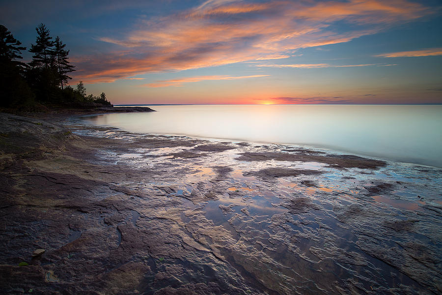 Sunset Photograph - Lake Superior 2 by Derek Thornton