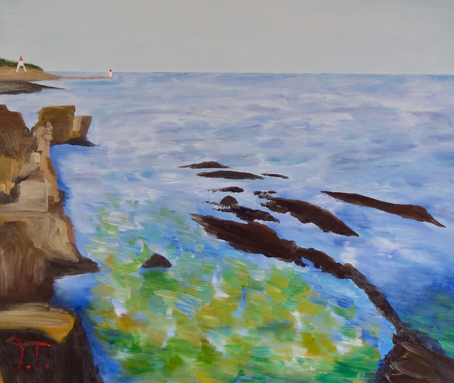 Lake Superior Grand Marais MN Painting by Troy Thomas | Fine Art America