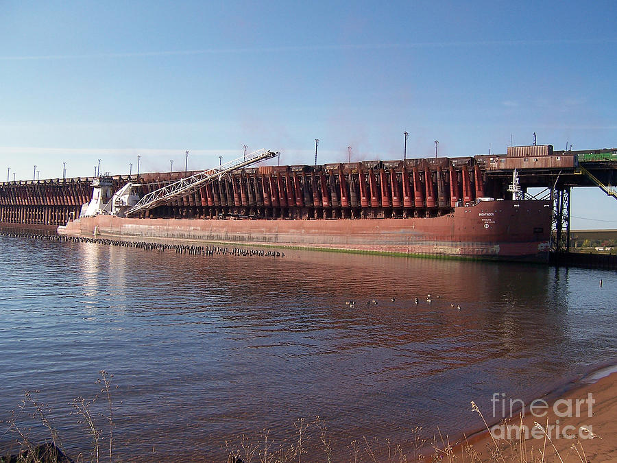 Lake Superior Iron Ore Freighter Photograph by Phil Perkins