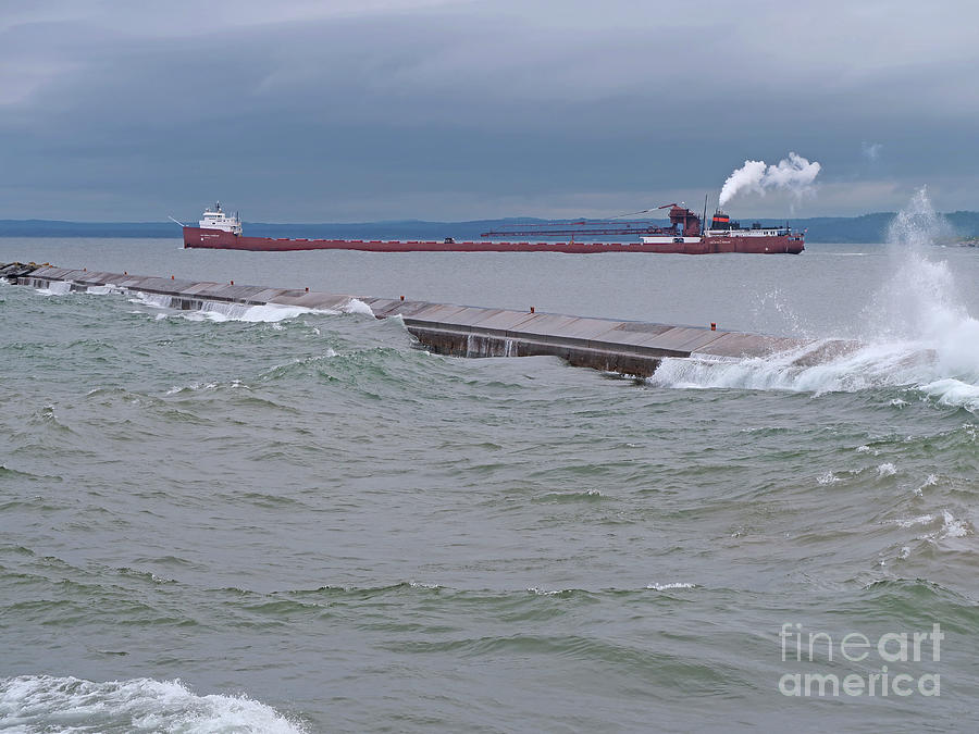 Lake Superior Shipping Photograph by Ann Horn
