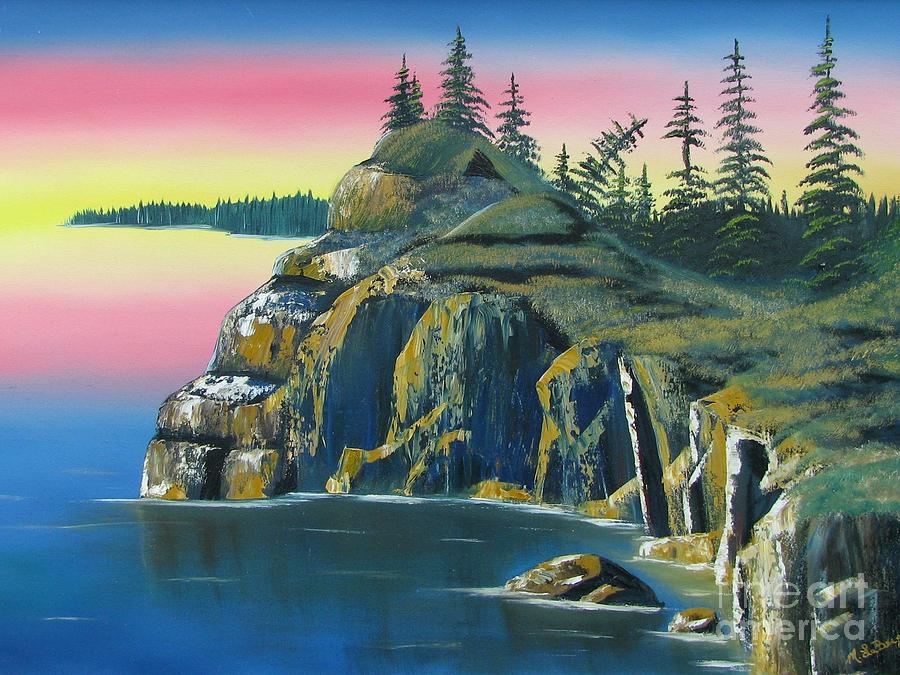 Lake Superior Skyline Painting by Mary Ann LaBerge - Fine Art America