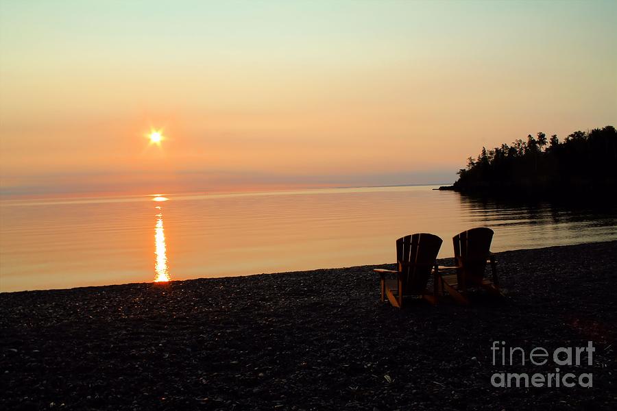 Lake Superior Sunrise Photograph by Jimmy Ostgard