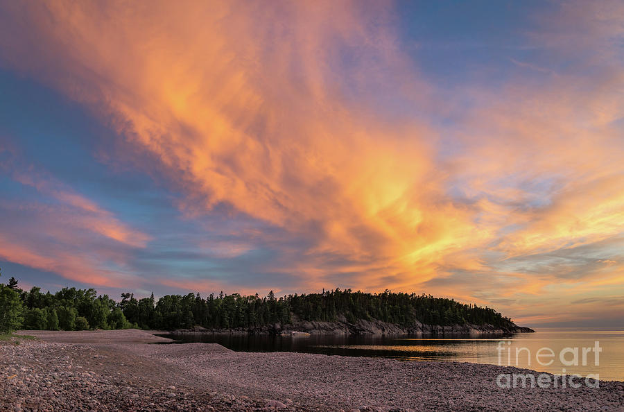 Lake Superior Sunset Sky Photograph by Les Palenik