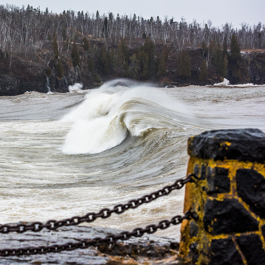Lake Superior Surfs Up Photograph by Paul Freidlund