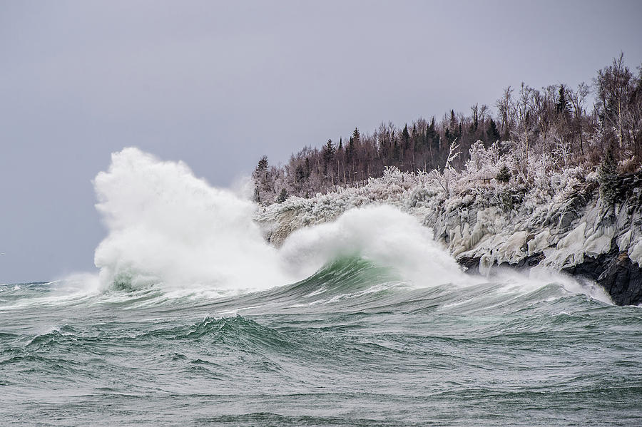 Lake Superior Surge Photograph by Paul Freidlund