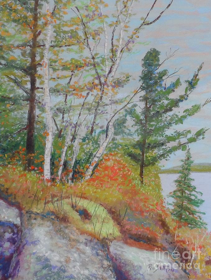 Lake Susie in Fall Pastel by Rae  Smith  PAC