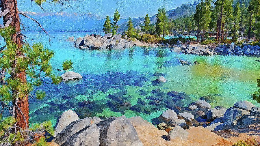Lake Tahoe - 03 Painting by AM FineArtPrints