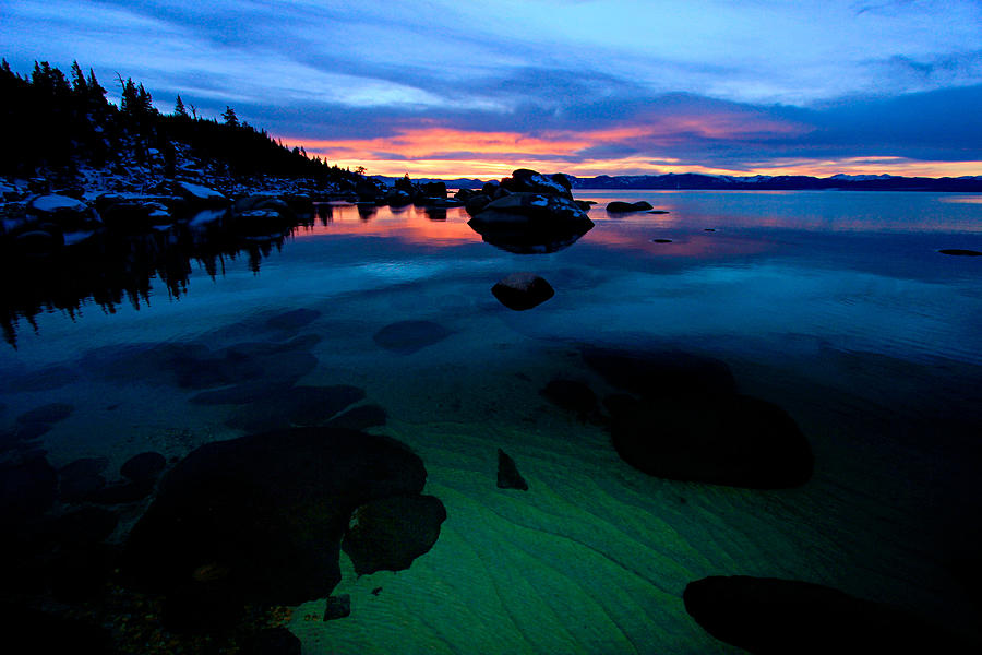 Lake Tahoe Clarity at Sundown  Photograph by Sean Sarsfield