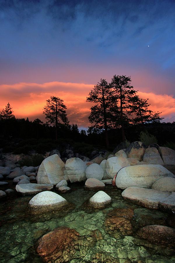 Lake Tahoe Explosive Twilight Photograph by Sean Sarsfield