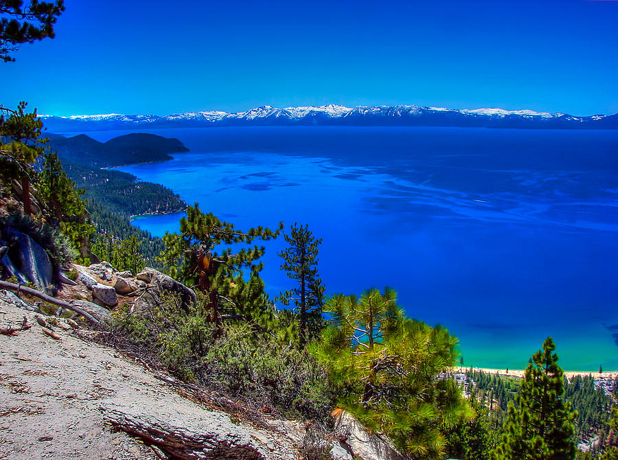 Lake Tahoe from Flume Trail over Sand Harbor State Park Photograph by Scott McGuire