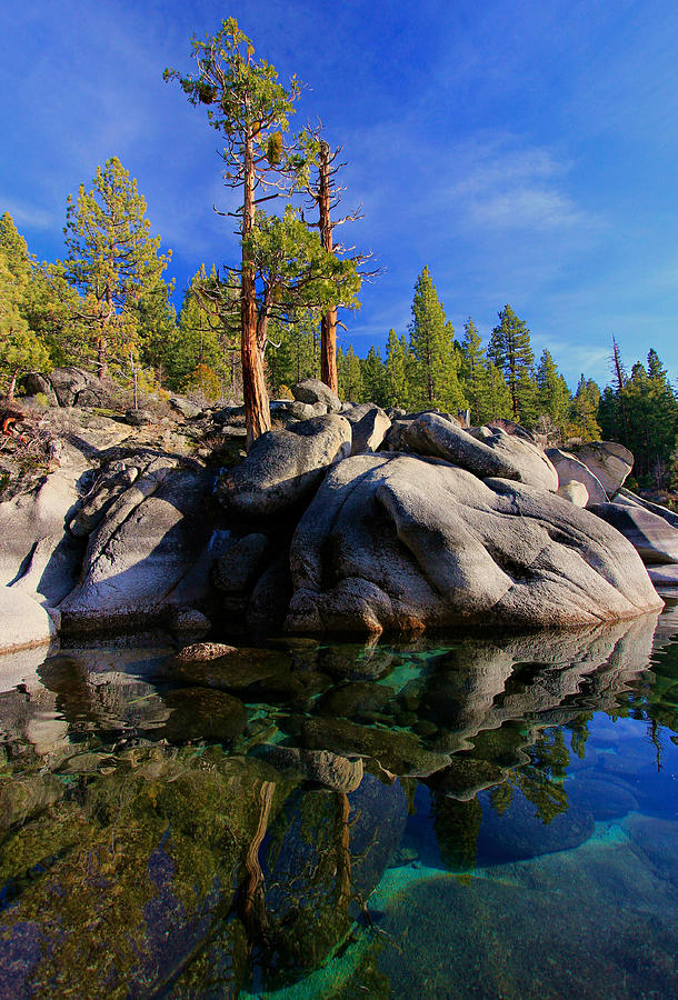 Lake Tahoe Rocks  Photograph by Sean Sarsfield