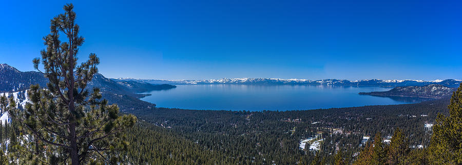 Lake Tahoe Spring Overlook Panoramic Photograph by Scott McGuire