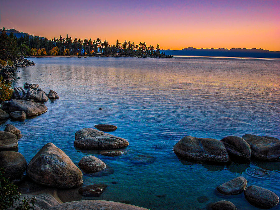 Mountain Photograph - Lake Tahoe State Park Fall Sunset by Scott McGuire