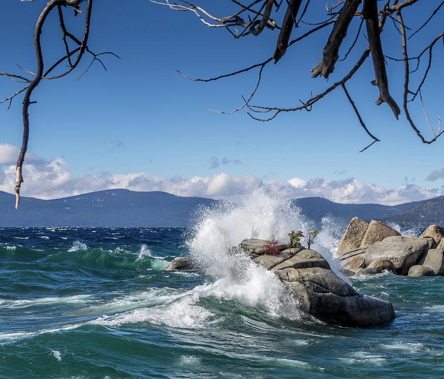 Lake Tahoe Storm Waves Photograph by Martin Gollery
