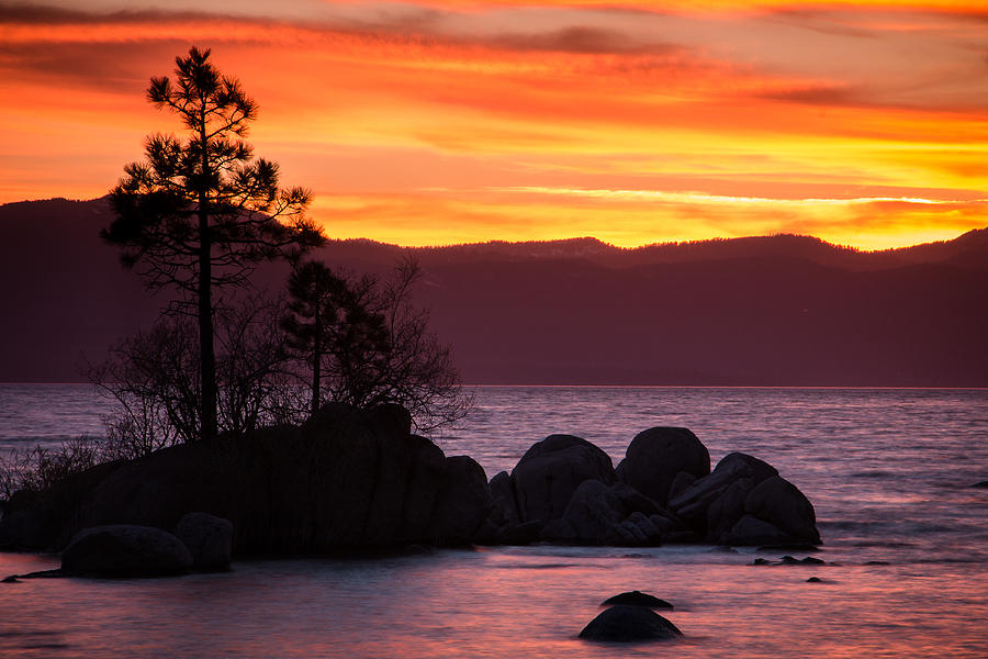 Lake Tahoe Sunset Colors Photograph by Steven Bateson | Fine Art America