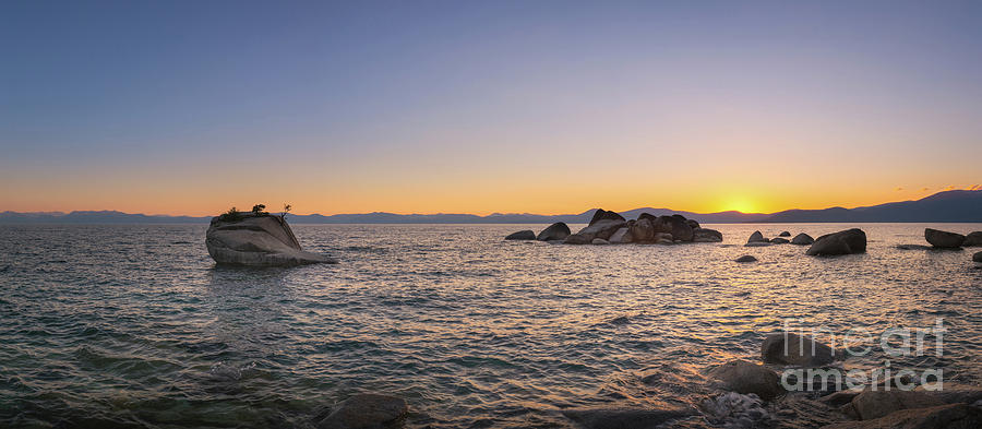 Lake Tahoe Sunset Panorama Photograph by Michael Ver Sprill
