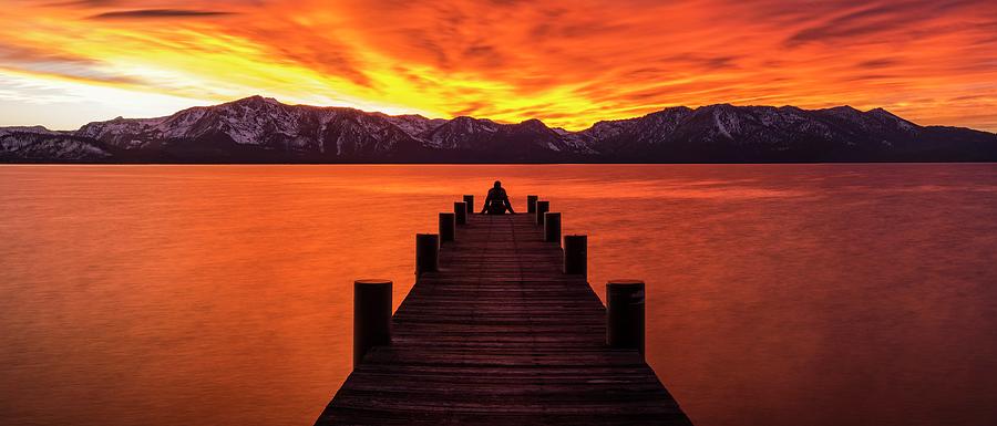 Lake Tahoe Sunset Pier by Brad Scott Photograph by Brad Scott