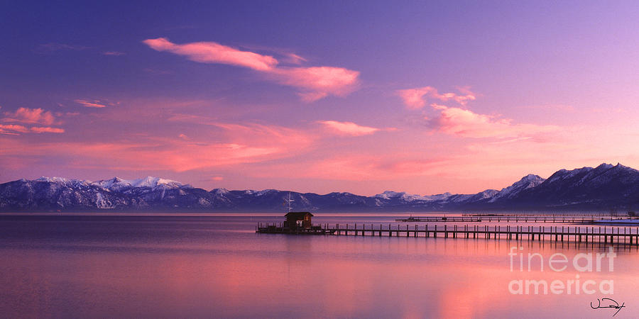 Winter Photograph - Lake Tahoe Sunset by Vance Fox