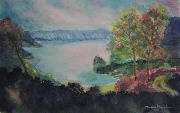 Lake Toba Sumatra Island Indonisia Painting by Wanvisa Klawklean