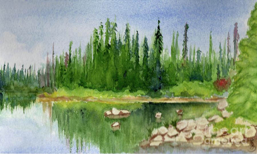 Lake View 1-2 Painting by Yoshiko Mishina
