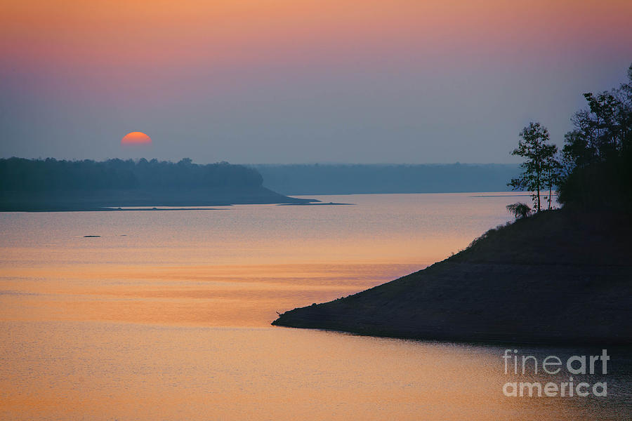 Lake view on Sunset Photograph by Nilesh Bhange
