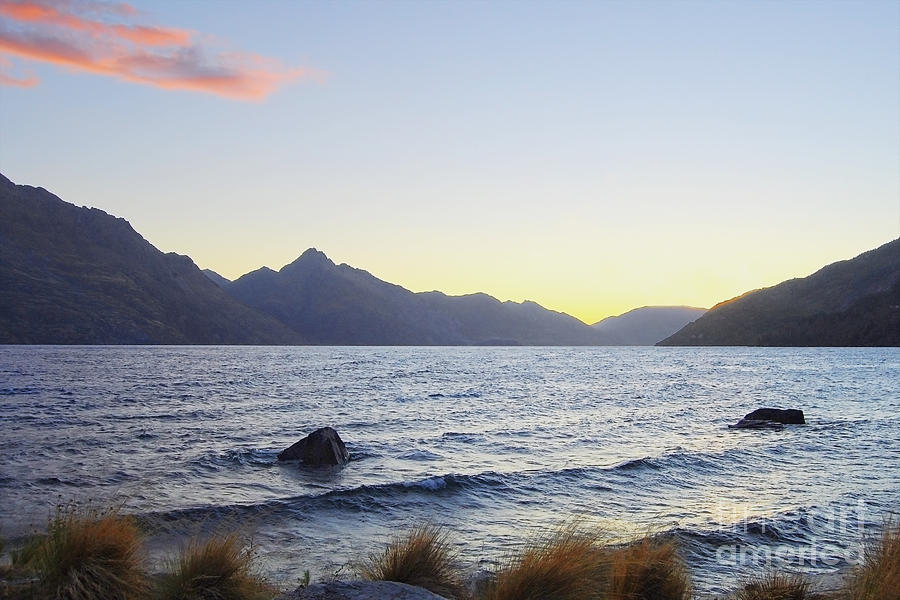 Sunset Photograph - Lake Wakatipu at Sunset by Catherine Sherman
