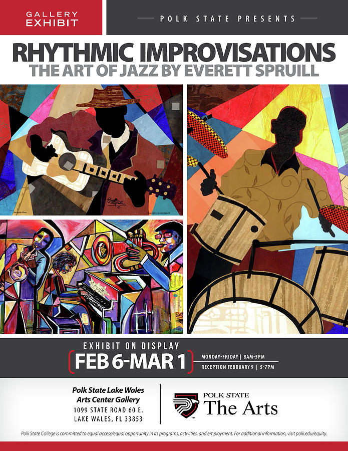 Rhythmic Improvisations - The Art of Jazz Mixed Media by Everett Spruill
