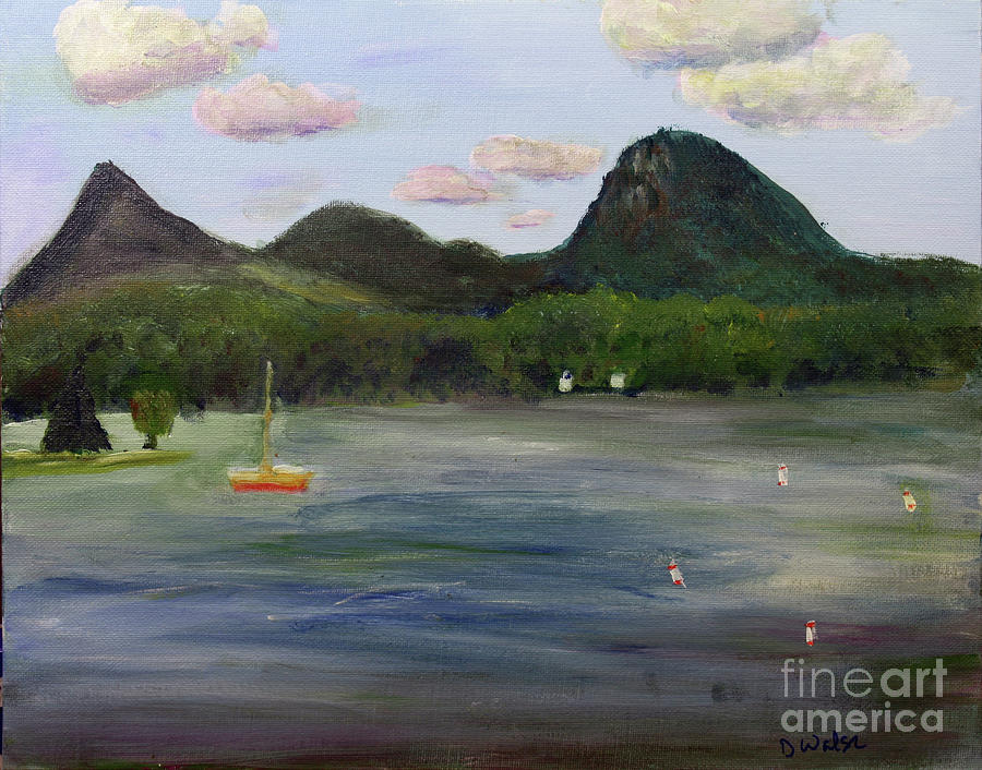 Lake Willoughby Boat Ramp Painting by Donna Walsh