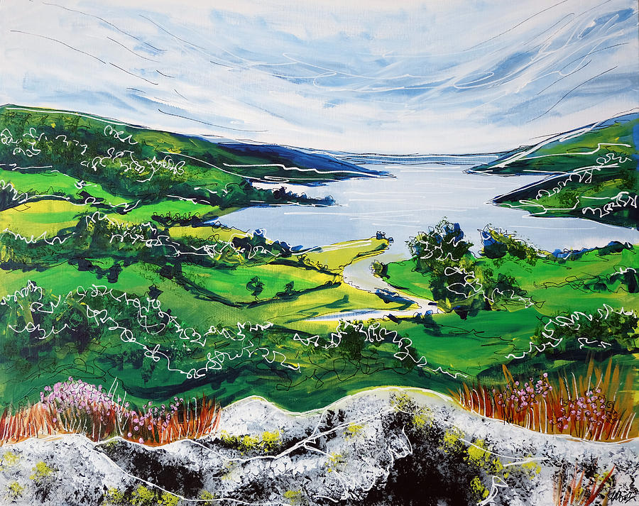Lake Windermere Painting - Lake Windermere by Laura Hol Art