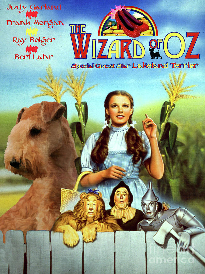 Lakeland Terrier Art Canvas Print - The Wizard of Oz Movie Poster Painting by Sandra Sij
