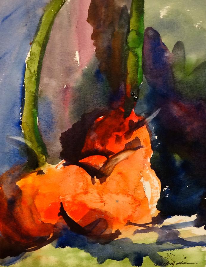 Lakelyns Pumpkins Painting by Sandra Strohschein