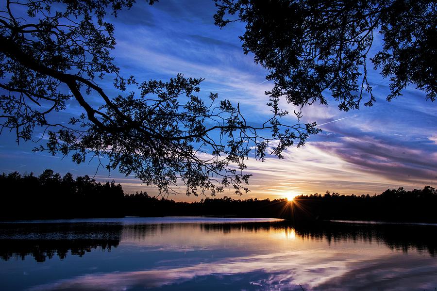 Lakes Edge At Sundown Photograph