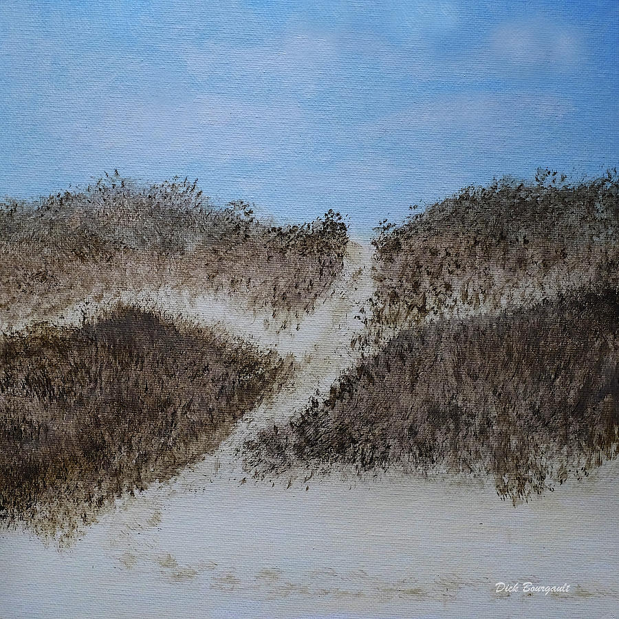 Beach Painting - Lakeshore Dunes A by Dick Bourgault