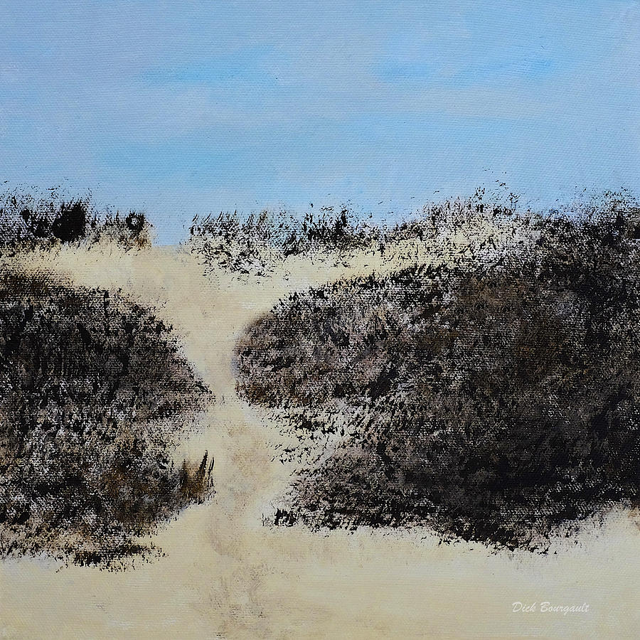 Lakeshore Dunes B Painting by Dick Bourgault