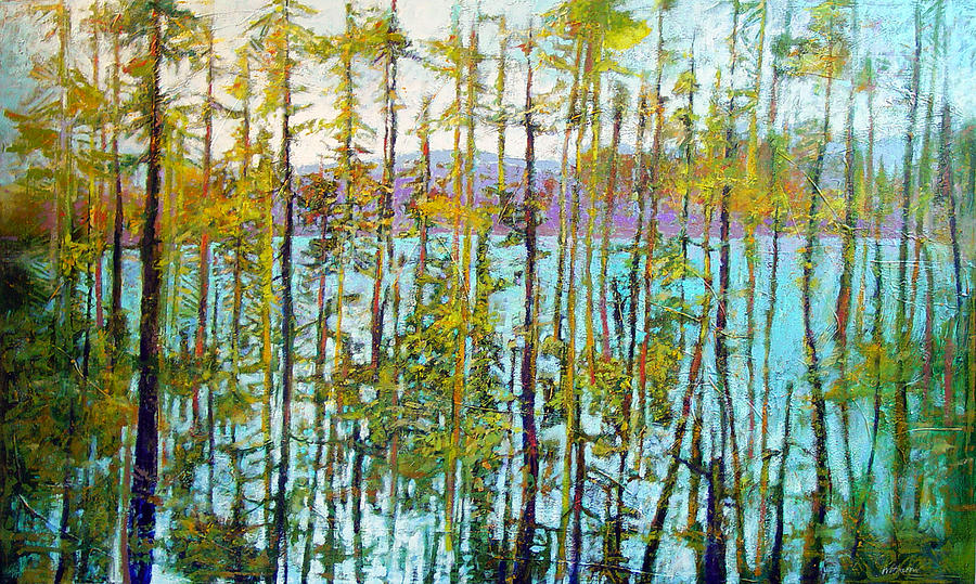 Tree Painting - Lakeside by Dale  Witherow