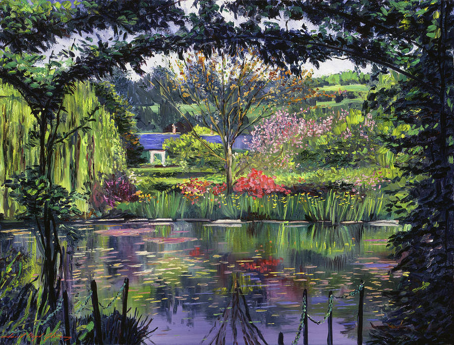 Lakeside Giverny Painting by David Lloyd Glover