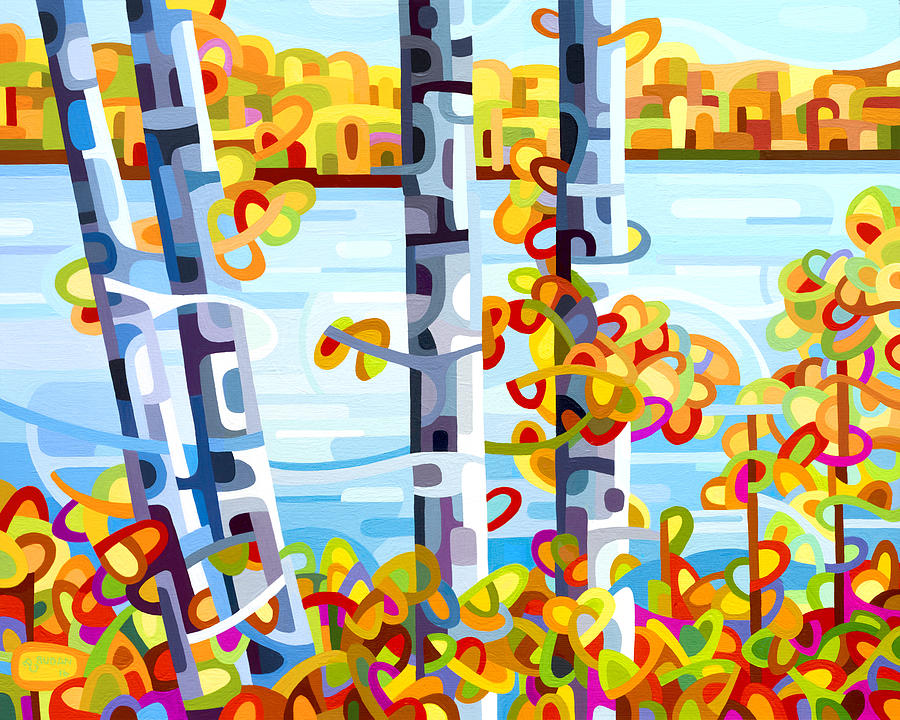 Lakeside Painting by Mandy Budan