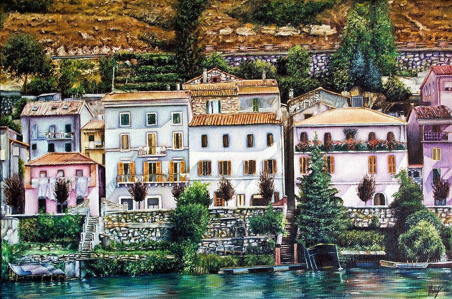 Lakeside Painting by Michelangelo Rossi