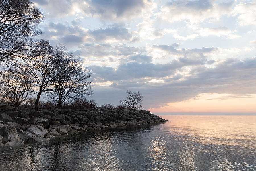 Sunset Photograph - Lakeside Peace and Tranquility by Georgia Mizuleva