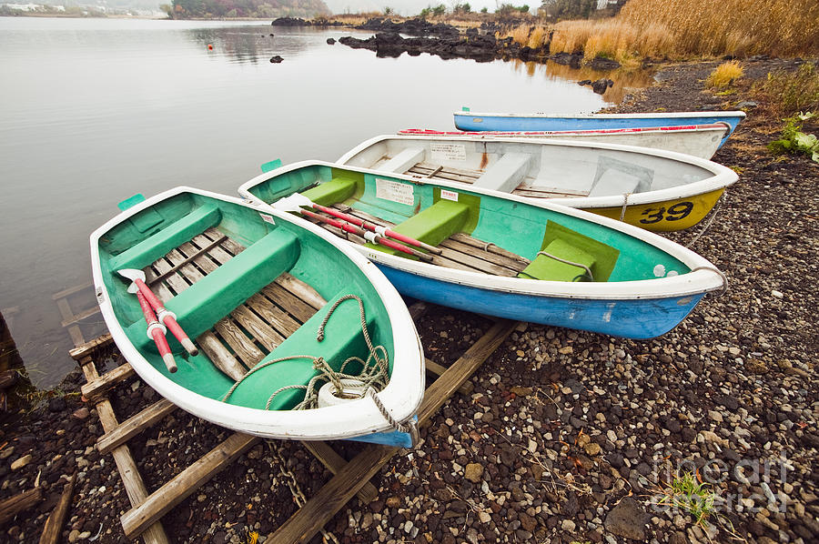 Lakeside Rowboats Photograph by Bill Brennan - Printscapes