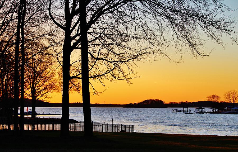 Lakeside Sunset Photograph by Cynthia Guinn