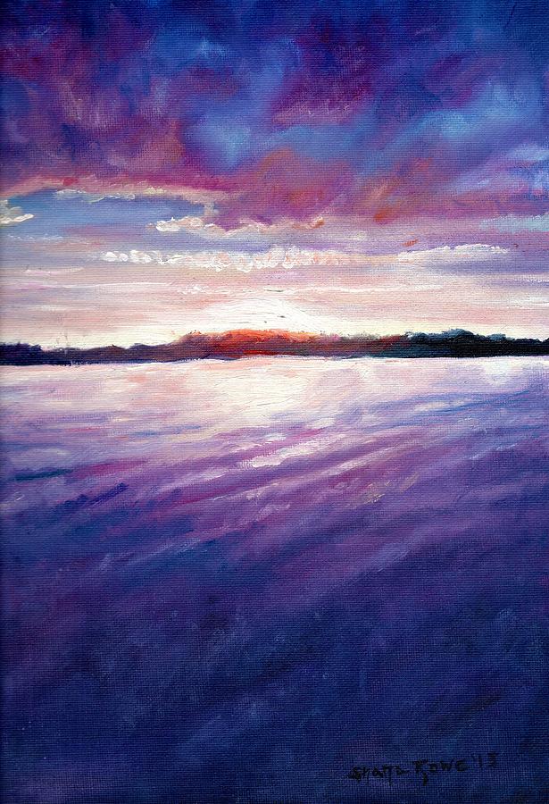 Lakeside Sunset Painting by Shana Rowe Jackson