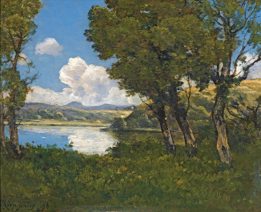 Lakeside Painting by The Roman Forum