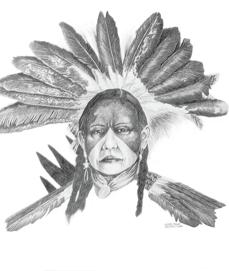 Lakota Headdress Painting by Wayne Pruse