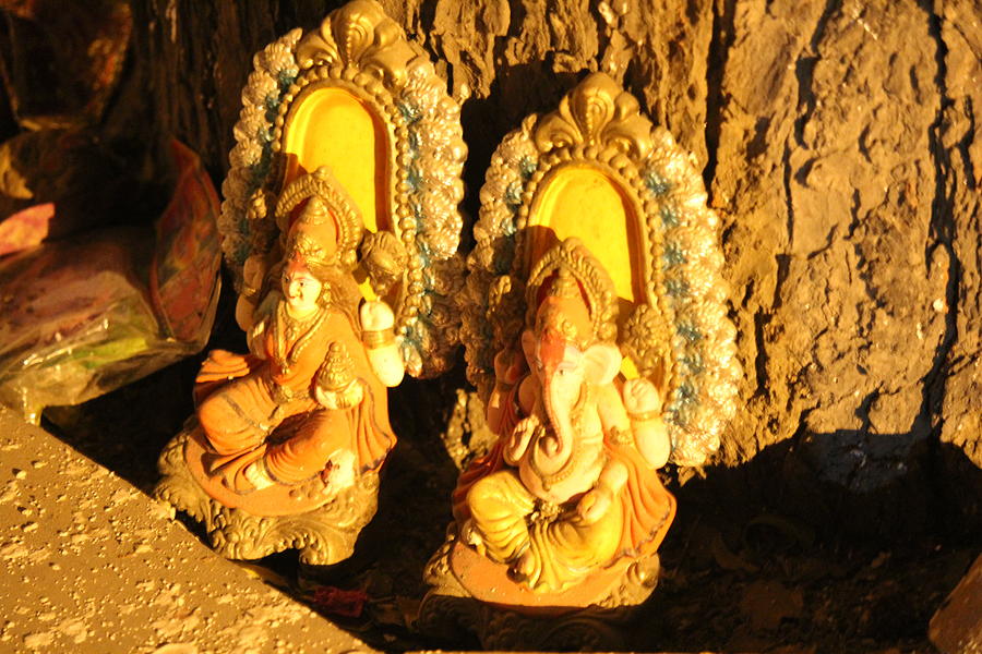 Lakshmi and Ganesha, Vrindavan Photograph by Jennifer Mazzucco