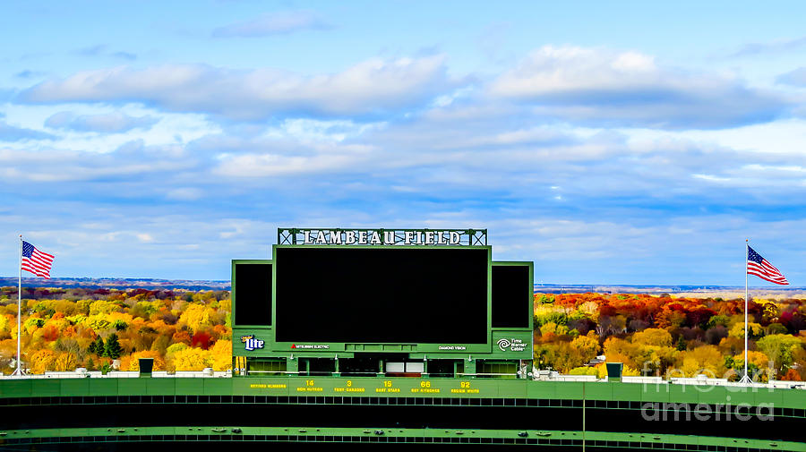 Lambeau Field scoreboards through the decades