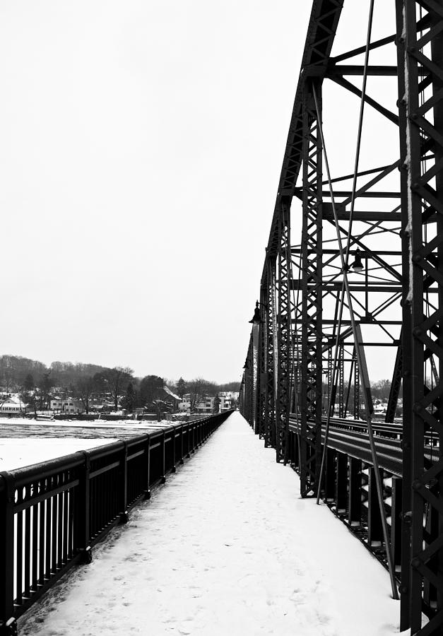 Lambertville New Hope Bridge in Winter Photograph by Elsa Santoro