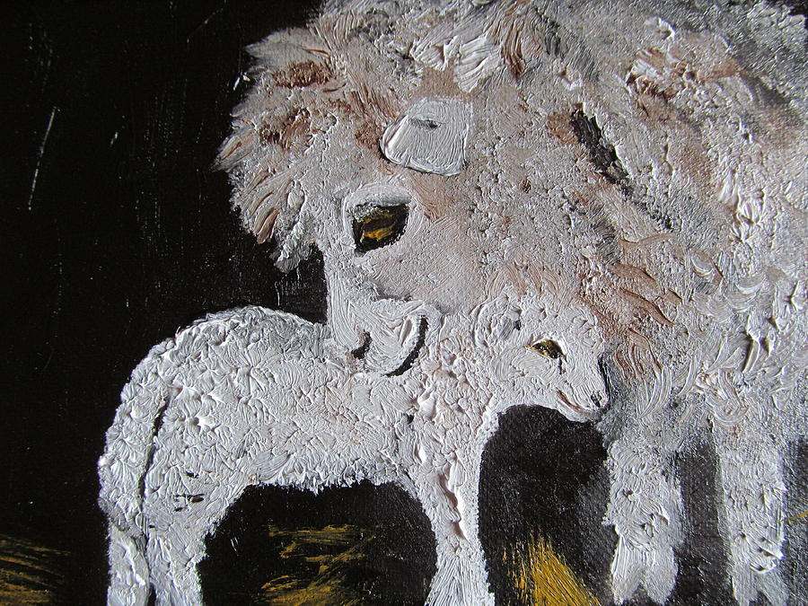 Lambing Painting by Susan Voidets